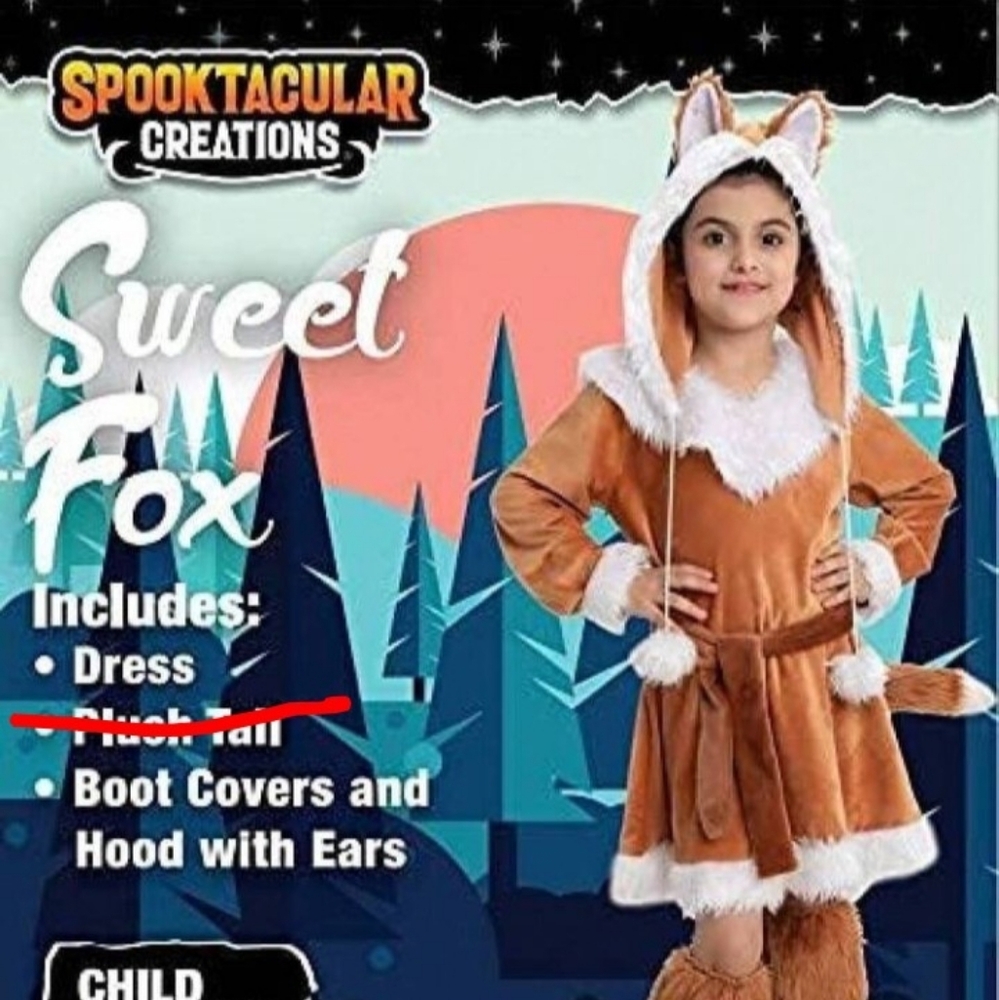 🦊Fox Kids Costume Size Medium Spooktacular Creations Set - Picture 2 of 12